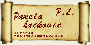 Pamela Lacković vizit kartica